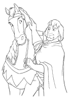 A coloring page of the hunchback of notre dame